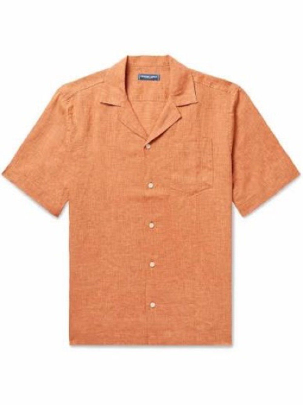 Frescobol Carioca - Angelo Camp-Collar Linen Shirt - Orange